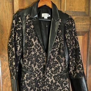 black leather/lace jacket